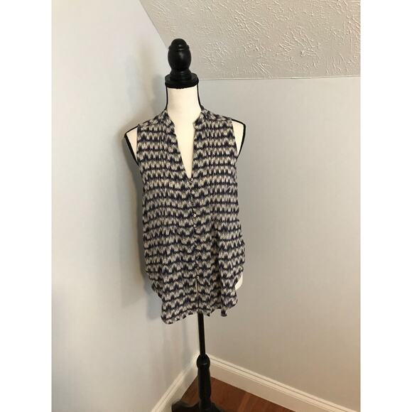 Anthropologie Maeve Petunia Pintucked Blue Tank - Size Small - Picture 1 of 10